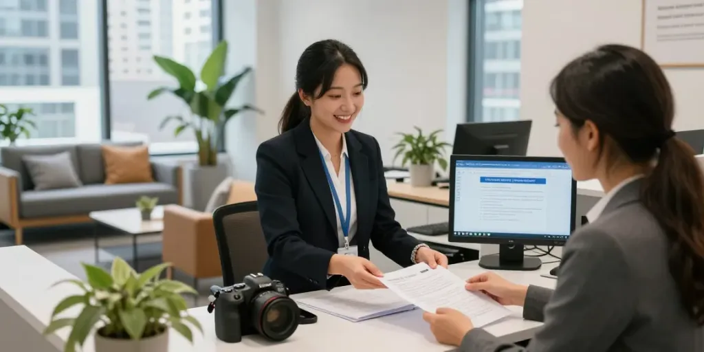 Apostille near me service in Toronto with friendly staff assisting clients in a welcoming office.